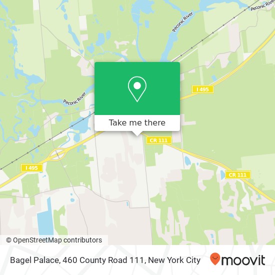 Mapa de Bagel Palace, 460 County Road 111