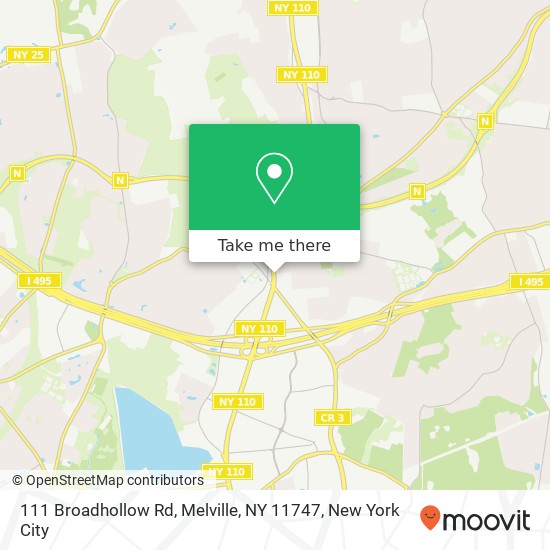 Mapa de 111 Broadhollow Rd, Melville, NY 11747