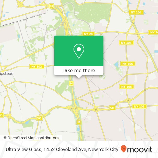 Mapa de Ultra View Glass, 1452 Cleveland Ave