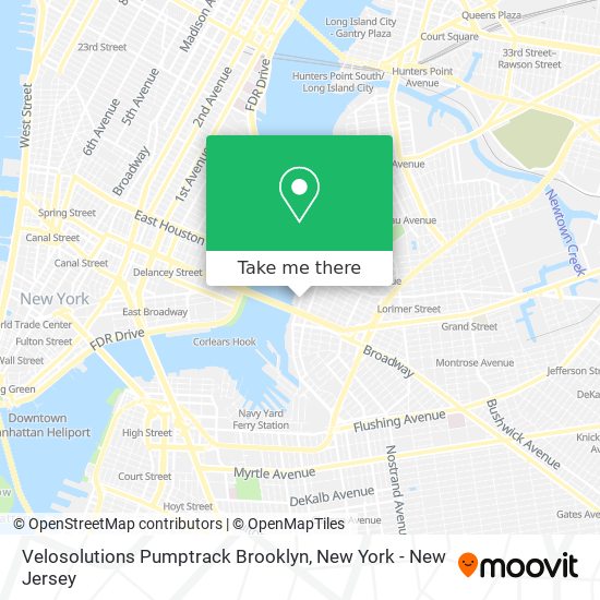 Mapa de Velosolutions Pumptrack Brooklyn