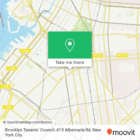 Mapa de Brooklyn Tenants' Council, 415 Albemarle Rd