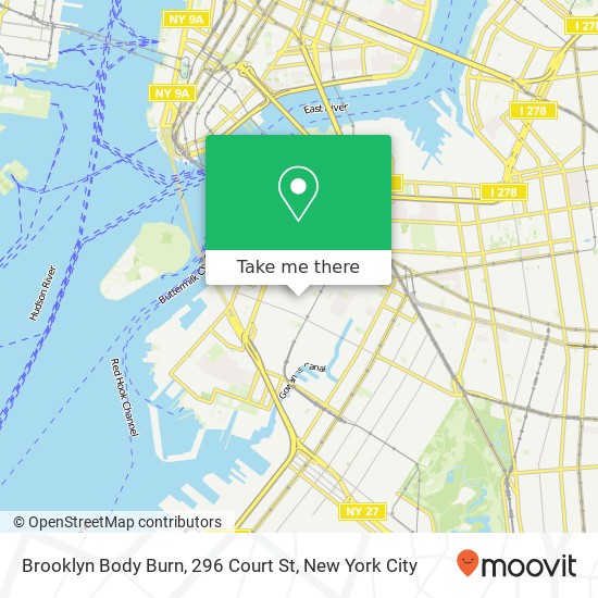 Mapa de Brooklyn Body Burn, 296 Court St