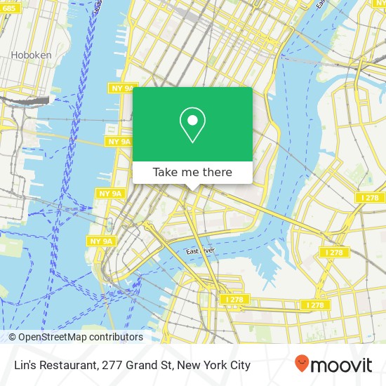 Mapa de Lin's Restaurant, 277 Grand St