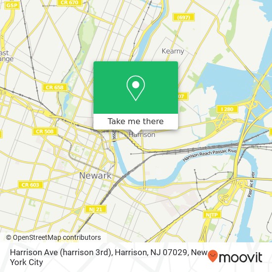 Harrison Ave (harrison 3rd), Harrison, NJ 07029 map