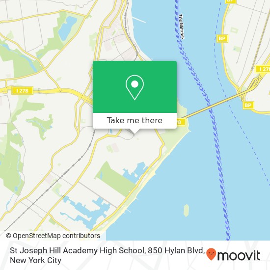 St Joseph Hill Academy High School, 850 Hylan Blvd map