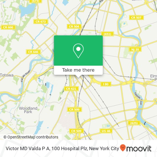 Victor MD Valda P A, 100 Hospital Plz map