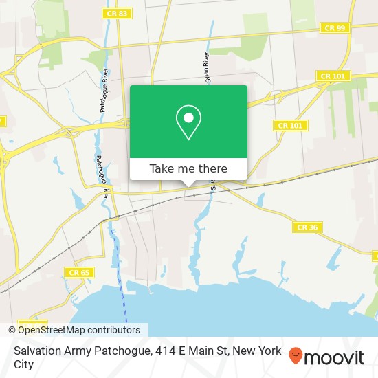 Mapa de Salvation Army Patchogue, 414 E Main St