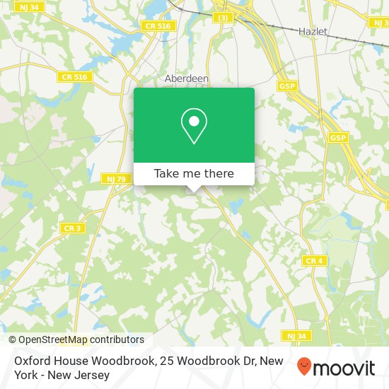 Mapa de Oxford House Woodbrook, 25 Woodbrook Dr