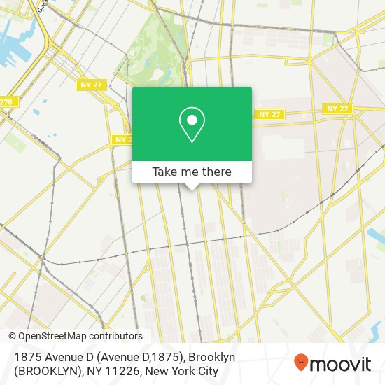 Mapa de 1875 Avenue D (Avenue D,1875), Brooklyn (BROOKLYN), NY 11226
