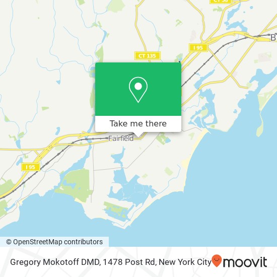 Mapa de Gregory Mokotoff DMD, 1478 Post Rd