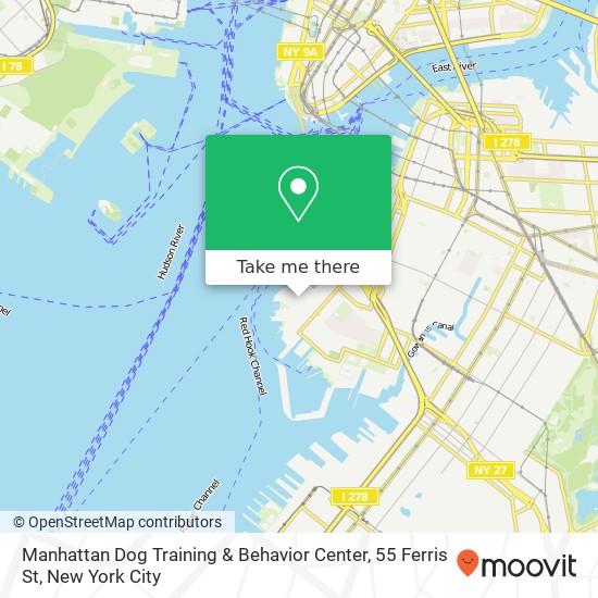 Manhattan Dog Training & Behavior Center, 55 Ferris St map