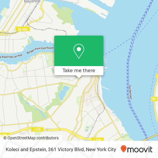 Mapa de Koleci and Epstein, 361 Victory Blvd