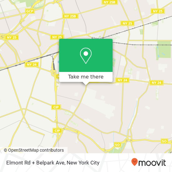 Mapa de Elmont Rd + Belpark Ave