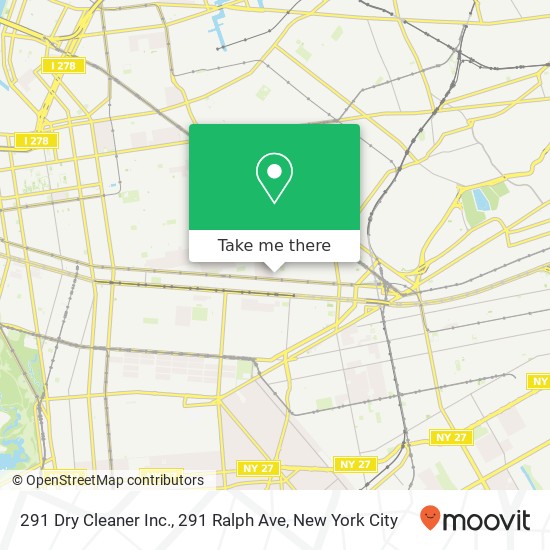 Mapa de 291 Dry Cleaner Inc., 291 Ralph Ave