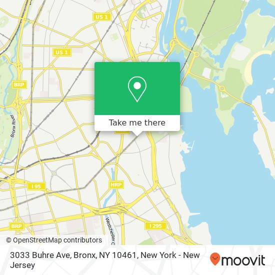 Mapa de 3033 Buhre Ave, Bronx, NY 10461