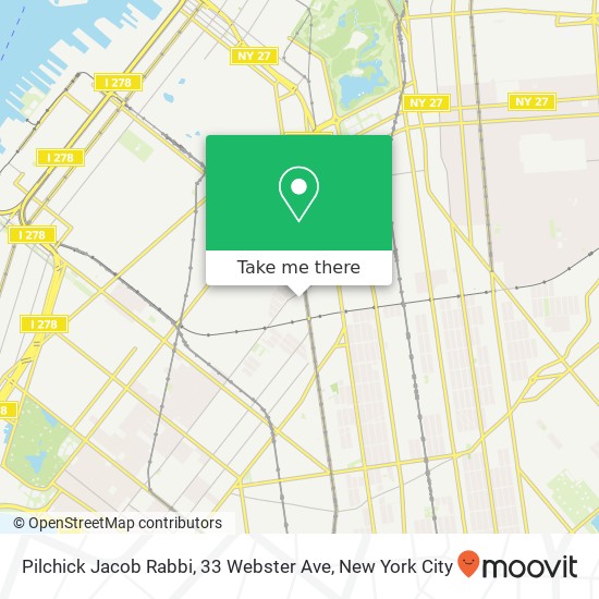 Mapa de Pilchick Jacob Rabbi, 33 Webster Ave