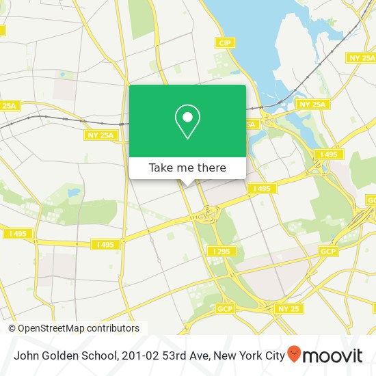 Mapa de John Golden School, 201-02 53rd Ave