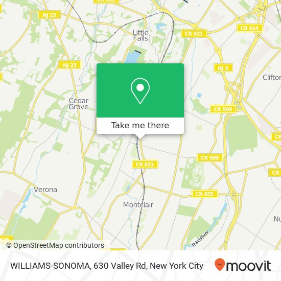 Mapa de WILLIAMS-SONOMA, 630 Valley Rd