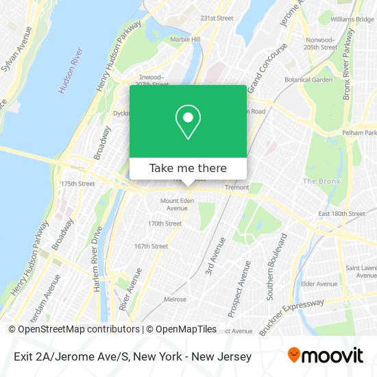 Exit 2A/Jerome Ave/S map