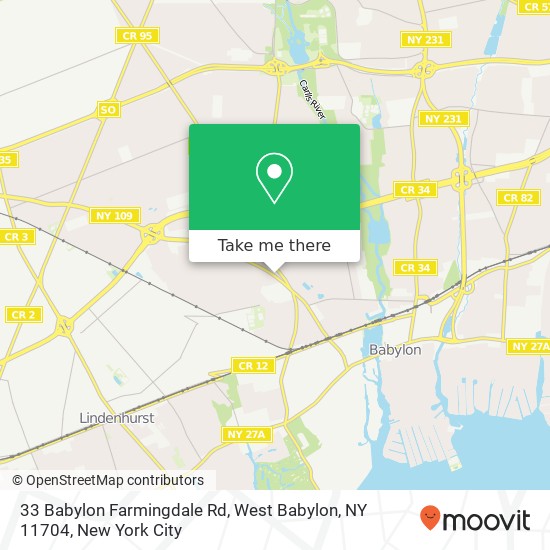 33 Babylon Farmingdale Rd, West Babylon, NY 11704 map