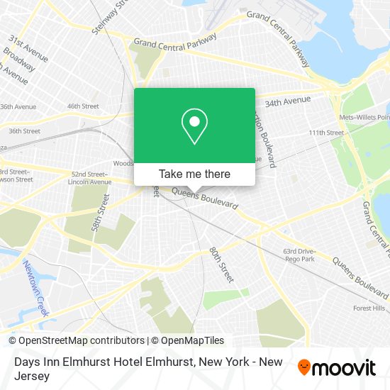 Mapa de Days Inn Elmhurst Hotel Elmhurst