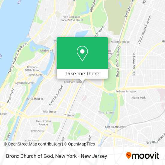 Bronx Church of God map