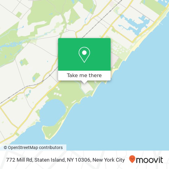Mapa de 772 Mill Rd, Staten Island, NY 10306