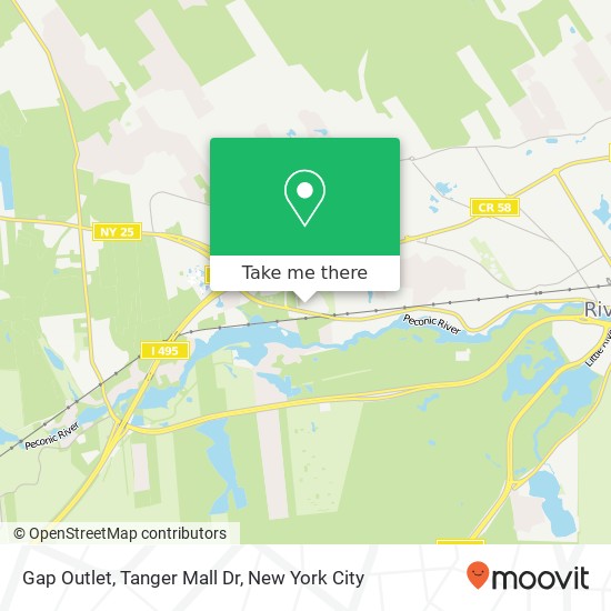 Gap Outlet, Tanger Mall Dr map