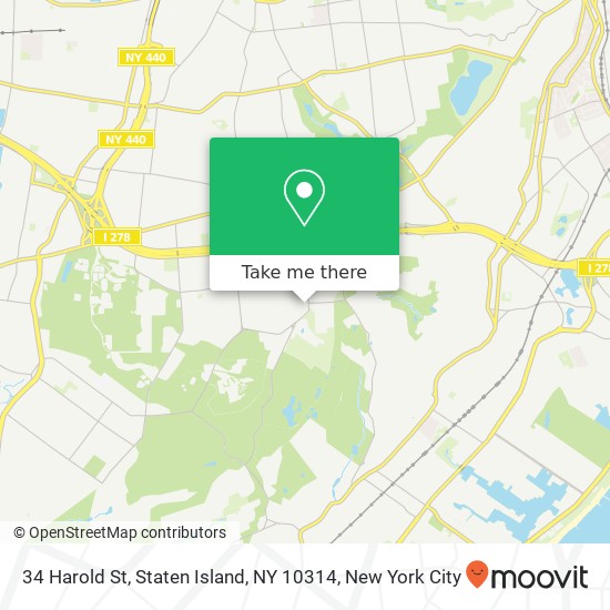 Mapa de 34 Harold St, Staten Island, NY 10314