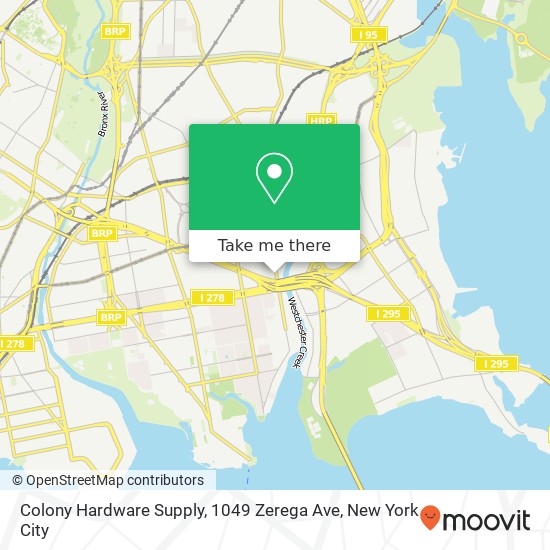 Colony Hardware Supply, 1049 Zerega Ave map