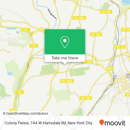 Mapa de Colony Fence, 744 W Hartsdale Rd