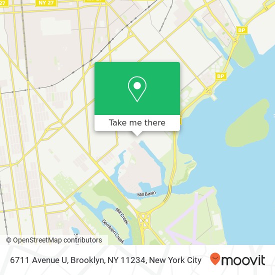 Mapa de 6711 Avenue U, Brooklyn, NY 11234