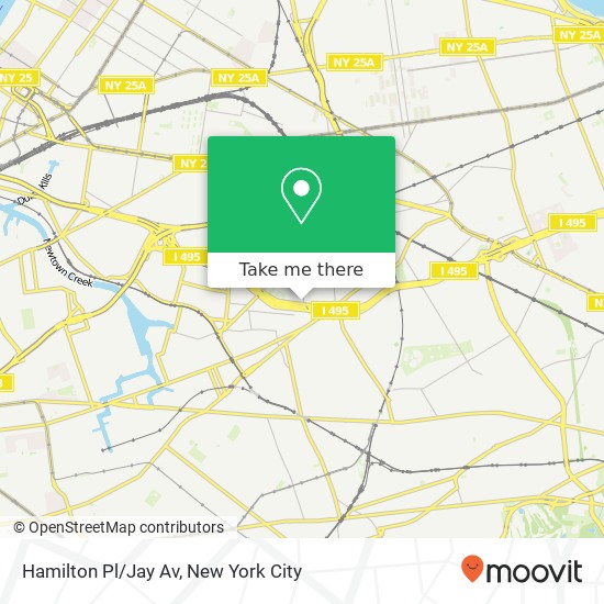 Hamilton Pl/Jay Av map