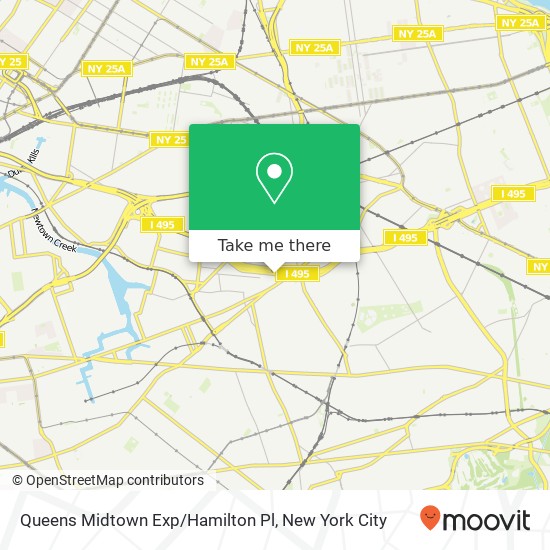 Queens Midtown Exp/Hamilton Pl map