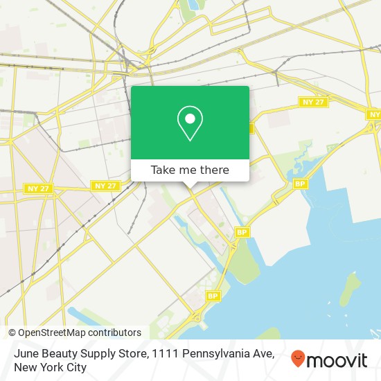 Mapa de June Beauty Supply Store, 1111 Pennsylvania Ave