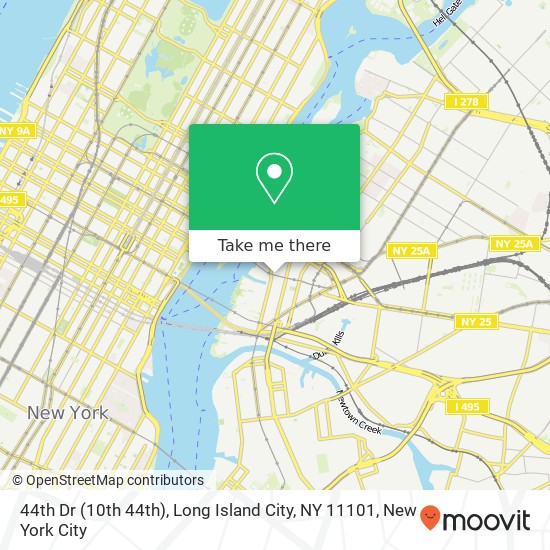 Mapa de 44th Dr (10th 44th), Long Island City, NY 11101