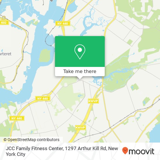 JCC Family Fitness Center, 1297 Arthur Kill Rd map