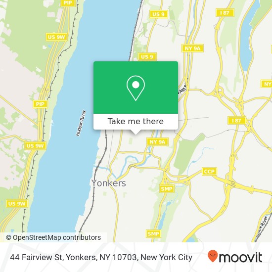 Mapa de 44 Fairview St, Yonkers, NY 10703
