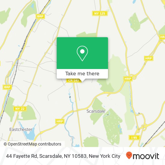 Mapa de 44 Fayette Rd, Scarsdale, NY 10583