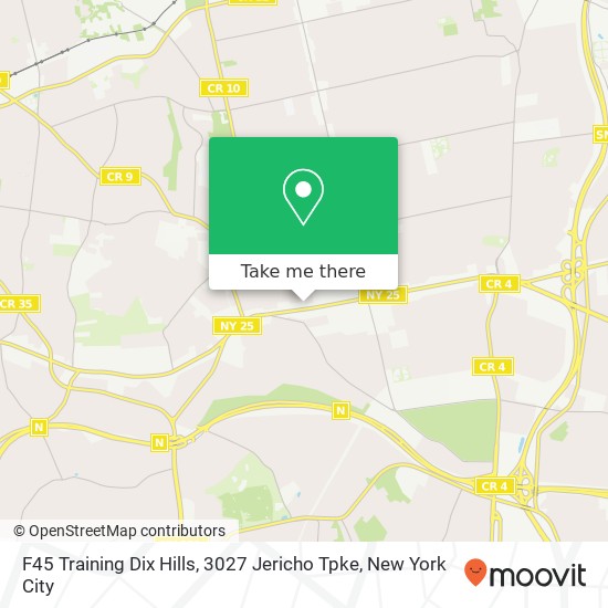 Mapa de F45 Training Dix Hills, 3027 Jericho Tpke