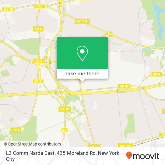Mapa de L3 Comm Narda East, 435 Moreland Rd