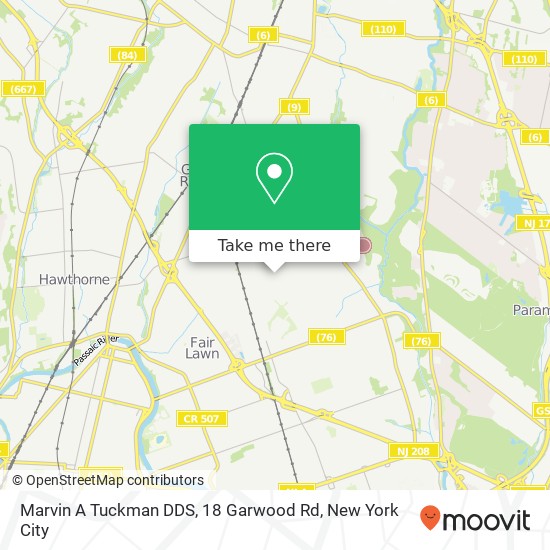 Marvin A Tuckman DDS, 18 Garwood Rd map