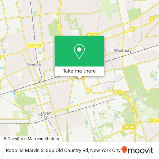 Mapa de Robbins Marvin S, 666 Old Country Rd