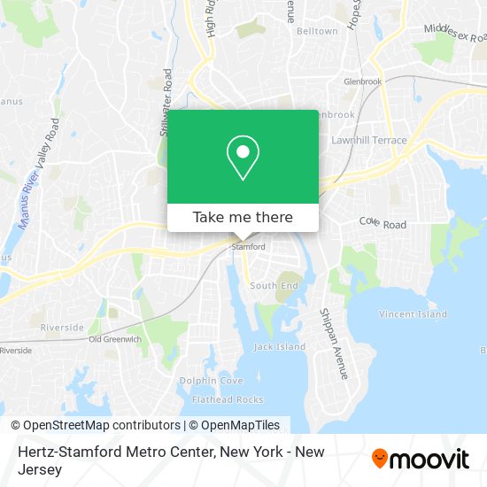 Hertz-Stamford Metro Center map