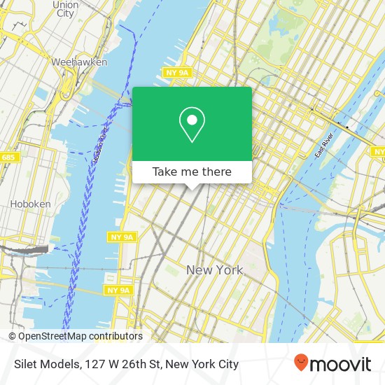 Silet Models, 127 W 26th St map