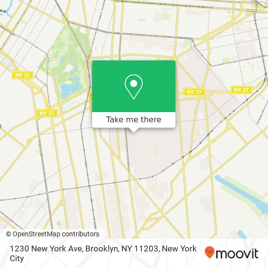 Mapa de 1230 New York Ave, Brooklyn, NY 11203