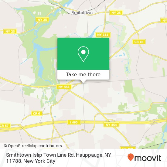 Mapa de Smithtown-Islip Town Line Rd, Hauppauge, NY 11788