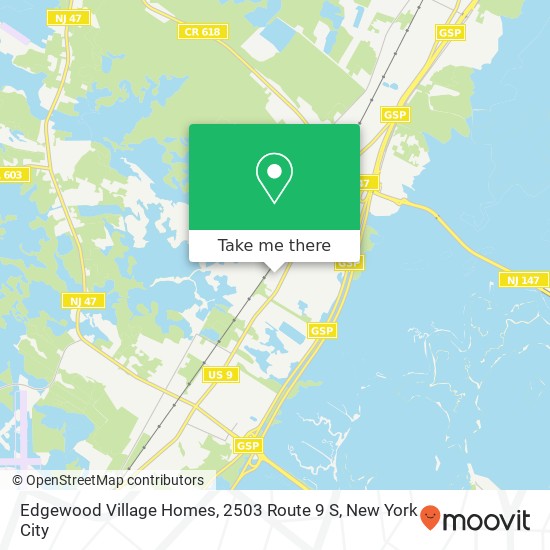 Mapa de Edgewood Village Homes, 2503 Route 9 S