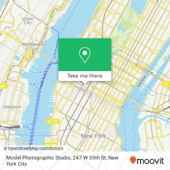 Mapa de Model Photographic Studio, 247 W 35th St
