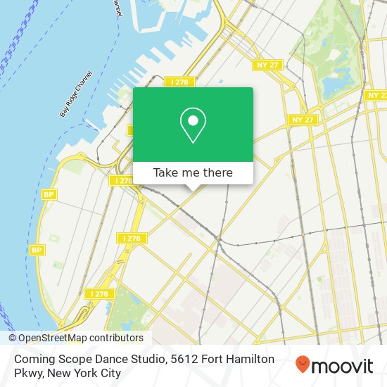 Coming Scope Dance Studio, 5612 Fort Hamilton Pkwy map